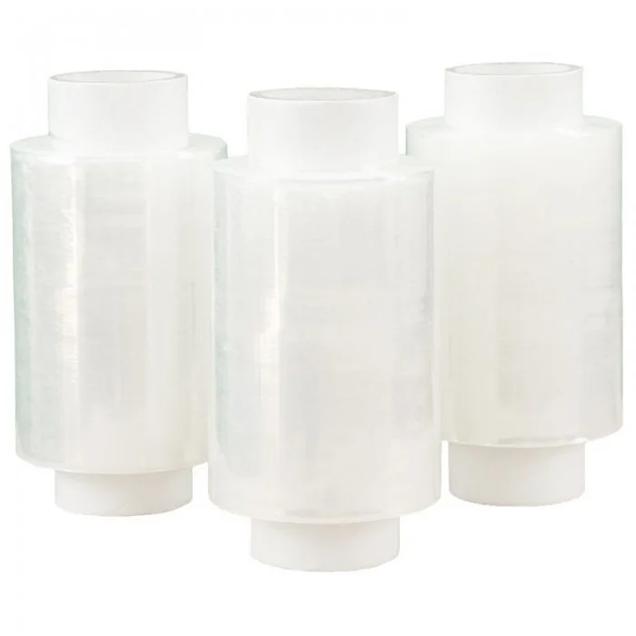 Folie Stretch Minirole Lungime 150 m, Latime 100 mm, Utilizare Manuala, Grosime 15 my, Culoare Transparent, Diametru Tub 38 m...