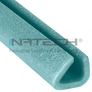 Профиль из пены PEE, классический U, длина 1000 мм, размеры A-B-C-D 62 x 60 x 86 x 12 мм, цвет зеленый, метров / пакет 25