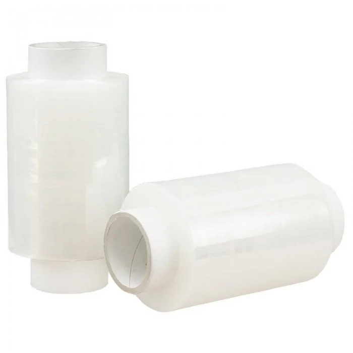 Kit Starter 10 Mini Role Folie Stretch Lungime 100 m, Latime 100 mm, Dispenser DA, 2, Grosime 23 my, Culoare Transparent, Rol...