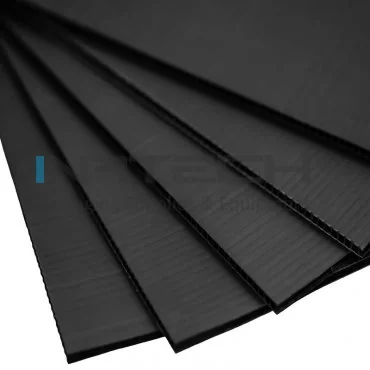 Полипропиленовая альвеолярная плита Длина 1200 мм, Ширина 800 мм, Толщина 3,5 мм, Цвет Черный, Вес 800 гр/м2