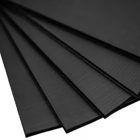 Placa Polipropilena Alveolara Lungime 1200 mm, Latime 1000 mm, Grosime 3.5 mm, Culoare Negru, Greutate 800 gr/m2-Placa din Po...
