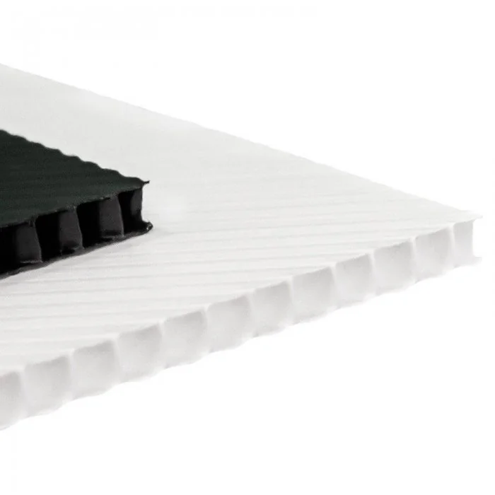 Placa Polipropilena Alveolara Lungime 1200 mm, Latime 1000 mm, Grosime 3.5 mm, Culoare Negru, Greutate 800 gr/m2-Placa din Po...