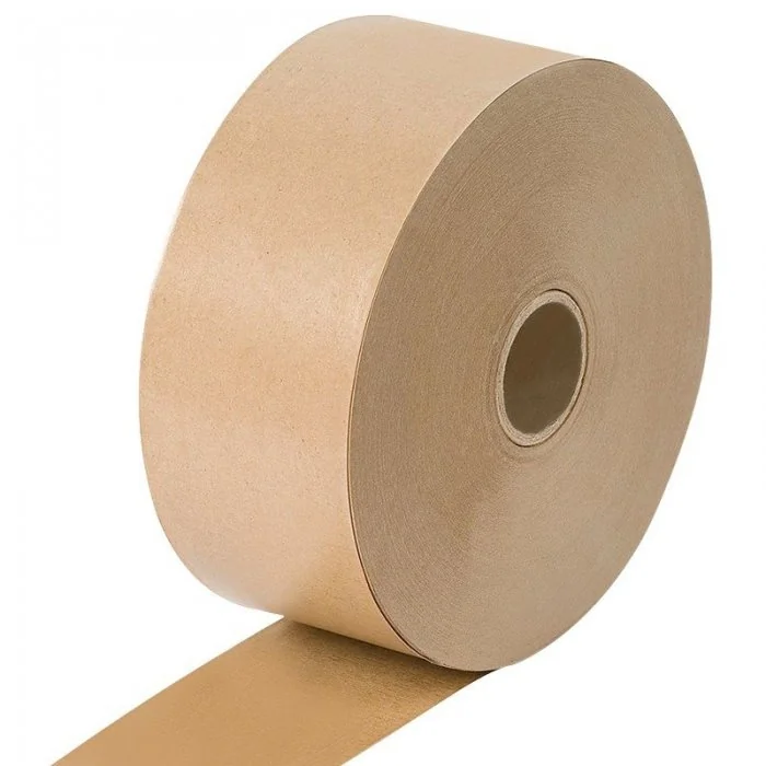 Banda Adeziva Umectibila Din Hartie Kraft Lungime 200 m, Latime 60 mm, Adeziv Amidon, Ranforsare NU, Culoare Natur-Benzi Adez...