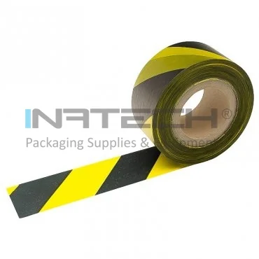 Banda De Avertizare Lungime 500 m, Latime 70 mm, Material LDPE, Culoare Negru / Galben