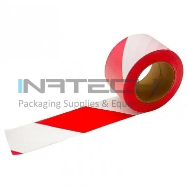 Banda De Avertizare Lungime 500 m, Latime 70 mm, Material LDPE, Culoare Rosu / Alb