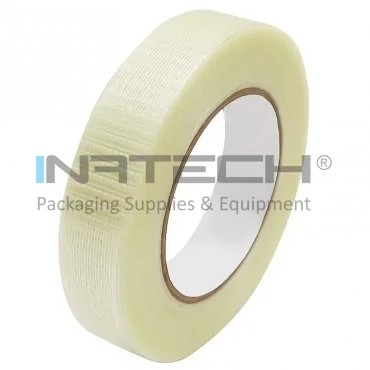 Усиленная клейкая лента Длина 50 м, Ширина 25 мм, Цвет Прозрачный, Тип усиления Двунаправленный