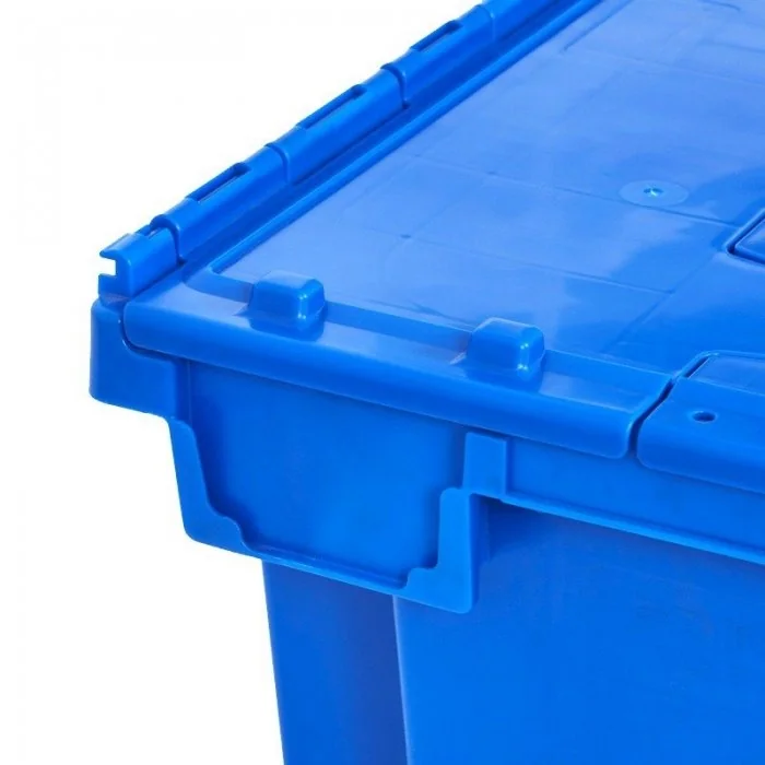 Container Cu Capac Atasat Albastru, Dimensiune Interioara 490 x 345 x 270 mm-Echipamente Si Consumabile Pentru Depozit