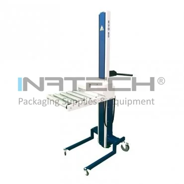 Мобильный лифт с подставкой для конвейера 640 x 530 x 60 мм. Размер подставки 640 x 530 x 60 мм, высота подъема 2000 мм, максимальный вес 80 кг, подставка для конвейера.