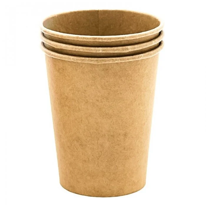 Pahar Carton 6.5 oz Pentru Aparate Automate, Vending, Ambalare 100 buc/set, Volum Oz 6.5, Culoare Maro-Pahare Carton