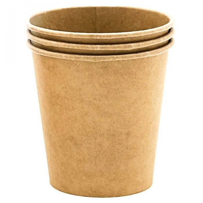 Pahar Carton 7 oz Pentru Bauturi Calde, Ambalare 50 buc/set, Volum Oz 7, Culoare Maro-Pahare Carton