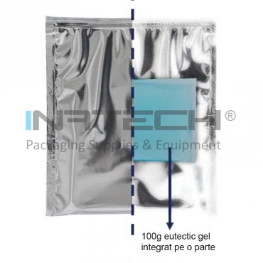Punga Termoizolanta Medi Zip Pack, Optiune De Gel Eutectic Integrat Dimensiuni 250 x 350 mm, Culoare Argintiu, Tip Fara Gel