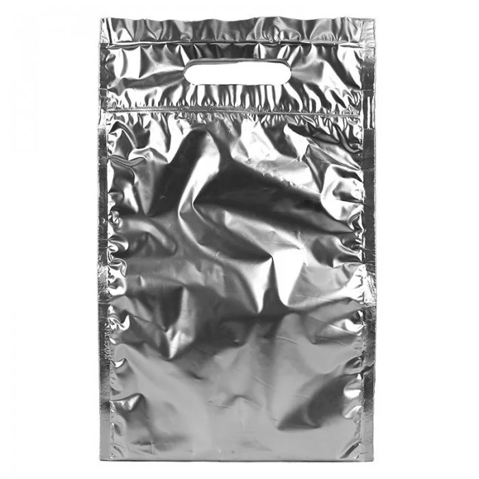 Punga Termoizolanta Cu Fermoar Isothermal Pouch Dimensiuni 200 X 250 mm, Clapeta 70 mm, Culoare Argintiu, Tip Doar Zip-Pungi ...