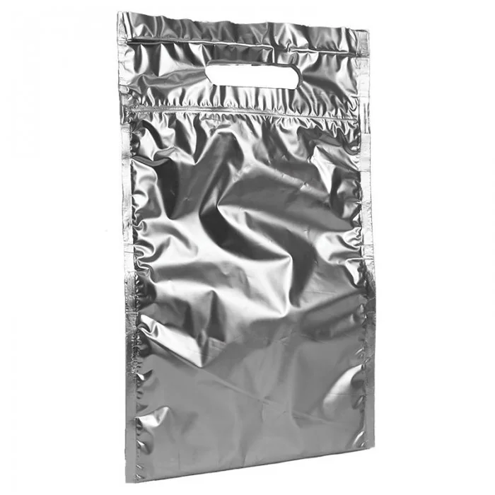 Punga Termoizolanta Cu Fermoar Isothermal Pouch Dimensiuni 200 X 250 mm, Clapeta 70 mm, Culoare Argintiu, Tip Doar Zip-Pungi ...