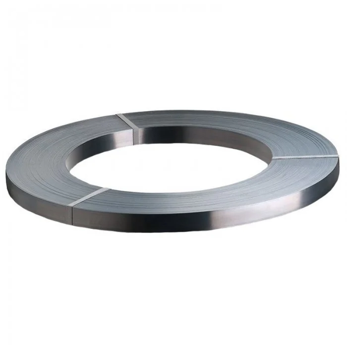 Banda Metalica Lucioasa Pentru Legare Lungime 200 m, Latime 32 mm, Grosime 0.8 mm, Greutate 40 kg, Culoare Gri Lucios-Benzi P...