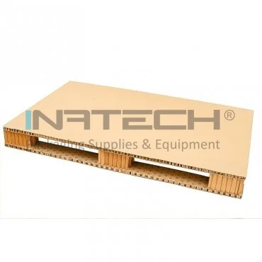 Палет из гофрированного картона типа "Евро" Длина 1200 мм, Ширина 800 мм, Высота 105 мм, Прочность 500 кг, Цвет Натуральный, Кол-во ножек 9, Тип картона "HoneyComb".