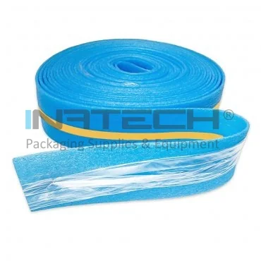 Периметральная лента со юбкой Длина 25 м, Ширина 150 мм, С адгезивом ДА, Толщина 8 мм, Цвет Синий, Штук / Пакет 4