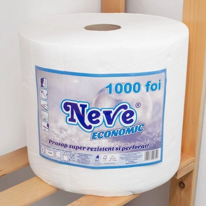 Prosop Hartie, Alb, 2 Straturi, Uz Casnic Lungime 80.5 m, Latime 200 mm, Straturi 2, Numar foi 350-Consumabile Hartie