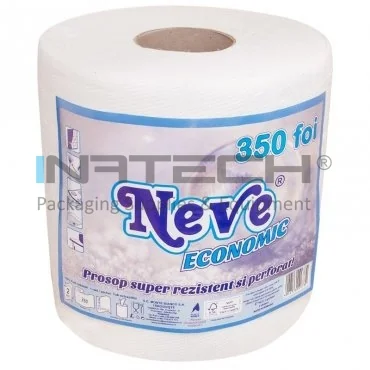 Бумажное полотенце, белое, 2 слоя, домашнее использование, длина 80,5 м, ширина 200 мм, 2 слоя, количество листов 350.