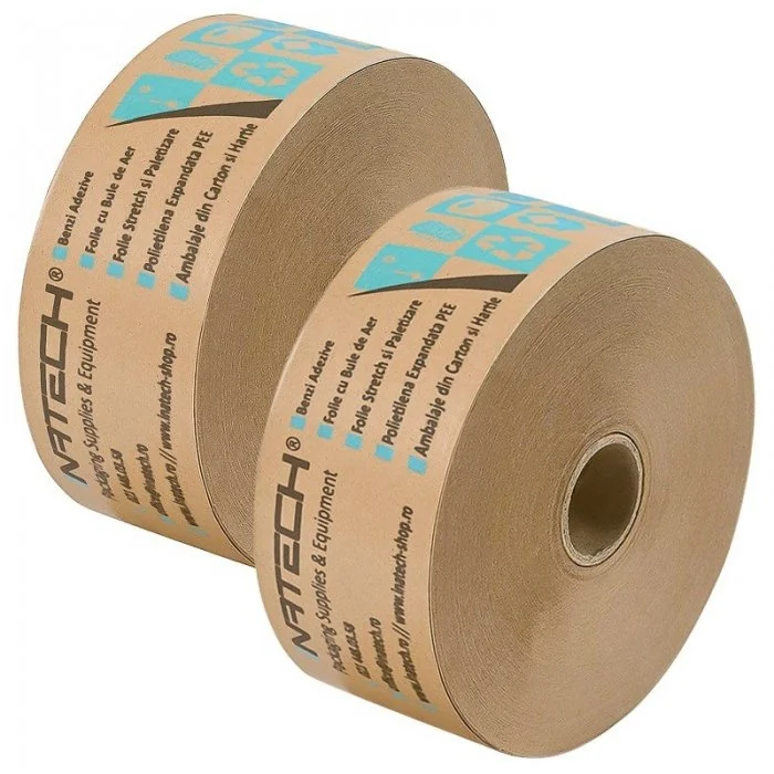 Banda Adeziva Umectibila Personalizata, Lungime 200 m, Numar Culori 2 Culori, Latime 60 mm, Adeziv Amidon, Tip Imprimare Pe S...