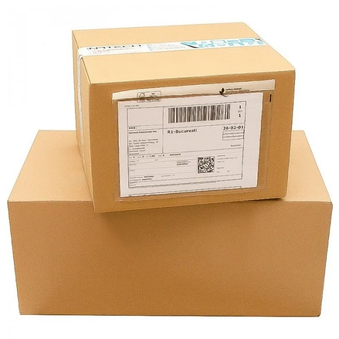 Set 100 Plicuri Port Document Autoadezive, C4/C5/C6/DL Dimensiuni 175 x 115 mm, Culoare Transparent, Tip C6, Buc / Pachet 100...