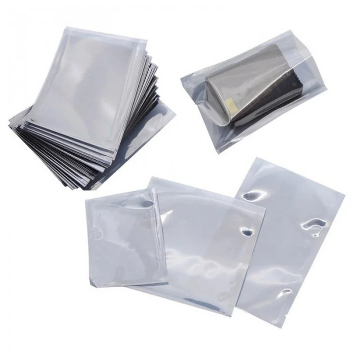 Pungi Antistatice ESD Dimensiuni mm (l x L) 100 x 150, Grosime 80 my, Culoare Transparent, Buc / Pachet 50-Folie Si Pungi Pen...