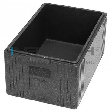 Термоизоляционные коробки для пиццы, вместимость 20 кг, внутренний размер 346 x 346 x 170 мм, внешний размер 400 x 400 x 220 мм, материал EPP, цвет черный / серый, штук в упаковке 48