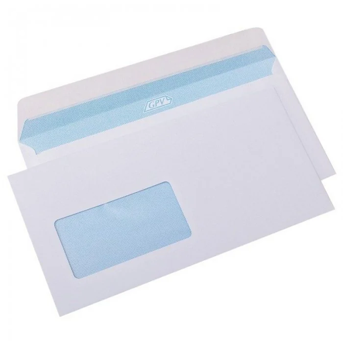 Plic Cu Fereastra Adeziv Siliconic, Dimensiuni 110 x 220 mm, Dimensiune Fereastra 45 x 90 mm, Pozitie Fereastra Stanga, Culoa...