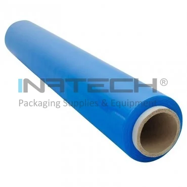 Растягивающаяся пленка для ручного использования Цветная Ширина 500 мм, Толщина 23 мкм, Вес 1,5 кг, Цвет Синий, Вес трубы 0,3 кг, Штук в пакете 6