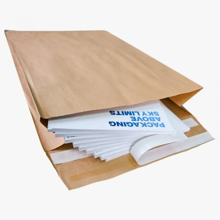 Plic Curierat Din Hartie Cu Autosigilare Pliu 120 mm, Dimensiuni 230 x 320 mm, Gramaj 100 gr/mp, Culoare Natur, Buc / Pachet ...