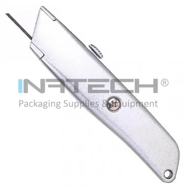 Отводной нож для бумаги интенсивного использования, металлическое лезвие, серебристый цвет, безопасность НЕТ, металлическая подставка