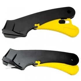Cutter Retractabil Pentru Hartie Utilizare Intensa, Lama Metal, Culoare Negru, Siguranta DA, Suport Plastic-Accesorii Depozit