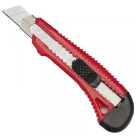 Cutter Retractabil Pentru Hartie Utilizare Intensa, Lama Metal, Culoare Rosu, Siguranta DA, Suport Plastic-Accesorii Depozit