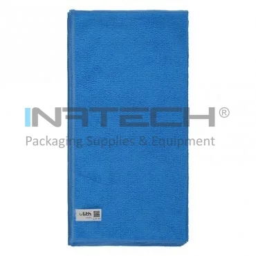 Микрофибра многоцветная, размеры 40 х 40 см, цвет синий, вес 210 гр/м2, 10 шт. в упаковке