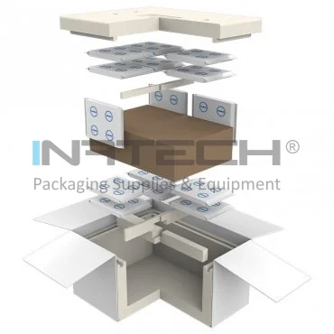 Термоизолированные коробки для отправки при контролируемой температуре, замороженные, -15°C, внутренний размер 580 X 390 X 105 мм, внешний размер 725 X 600 X 412 мм, объем 24 литра, срок проверки 2,5 дня.