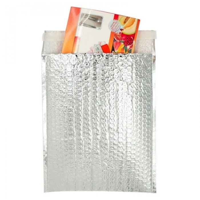 Plic Cu Bule Termoizolant Dimensiuni 550 x 350 mm, Material PET / Folie Bule / PEE, Clapeta 50 mm, Culoare Argintiu-Plicuri I...