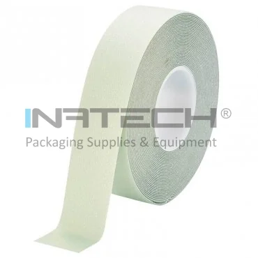 Скотч противоскользящий, светящийся, длина 18,3 м, ширина 25 мм, цвет светящийся, стандартный тип, 10 штук / упаковка.