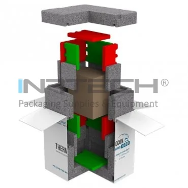 Термоизолированные коробки для отправки при контролируемых температурных условиях, окружающая среда +15°C - +25°C Внутренний размер 283 х 193 х 305 мм, Внешний размер 575 х 495 х 595 мм, Объем 15 литров, Время валидации 5 дней.