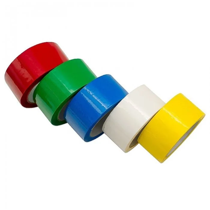 Banda Adeziva Colorata Lungime 66 m, Adeziv Acrilic, Latime 50 mm, Culoare Rosu-Benzi Adezive Si Adezivi