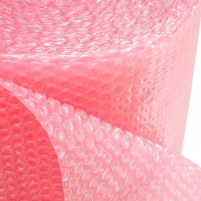 Folie Cu Bule Mici Roz Latime 500 mm, Lungime 100 m, Straturi 2, Grosime 60 my, Culoare Roz-Folie Cu Bule De Aer Mici