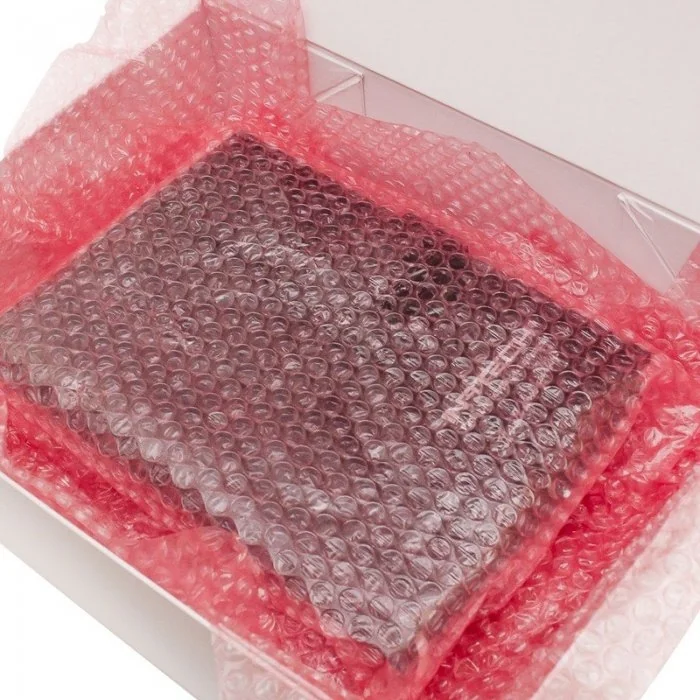 Folie Cu Bule Mici Roz Latime 400 mm, Lungime 100 m, Straturi 2, Grosime 60 my, Culoare Roz-Folie Cu Bule De Aer Mici