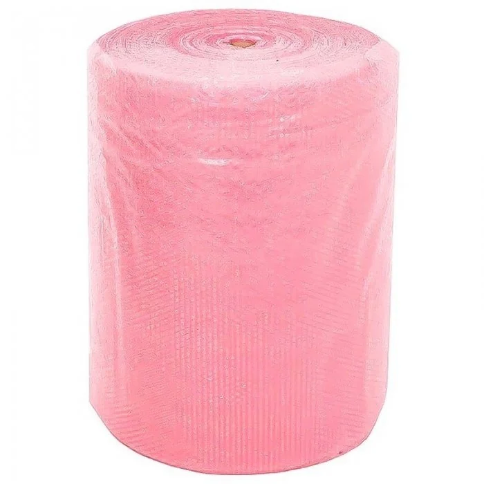 Folie Cu Bule Mici Roz Latime 400 mm, Lungime 100 m, Straturi 2, Grosime 60 my, Culoare Roz-Folie Cu Bule De Aer Mici