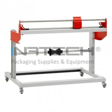 Dispenser Mobil Pentru Ambalare, Suport 1 Rola Diametru maxim role 900 mm, Latime maxima role 600 mm, Latime dispenser 900 mm, Inaltime dispenser 715 mm, Cutter DA, Greutate 22 kg