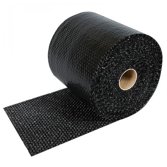 Folie Cu Bule Mici Neagra Latime 200 mm, Lungime 100 m, Straturi 2, Grosime 70 my, Culoare Negru-Folie Cu Bule De Aer Mici