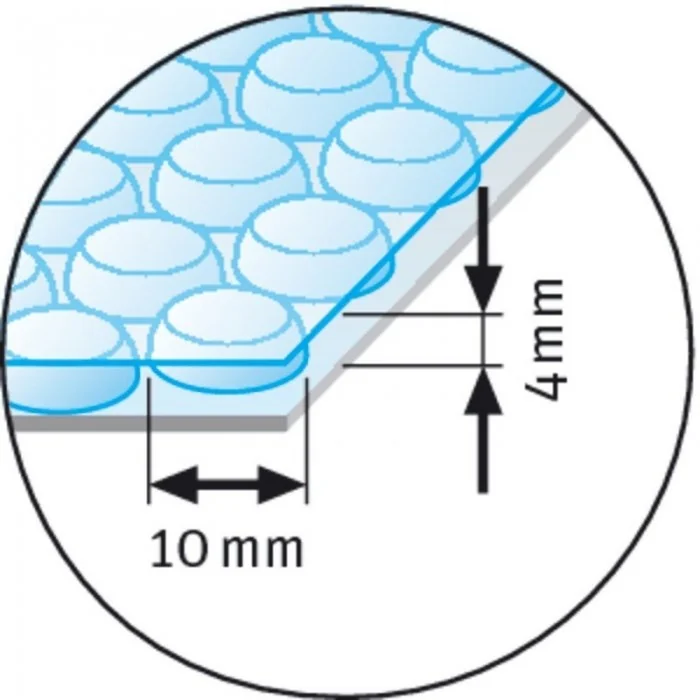 Folie Cu Bule Mici Neagra Latime 200 mm, Lungime 100 m, Straturi 2, Grosime 70 my, Culoare Negru-Folie Cu Bule De Aer Mici