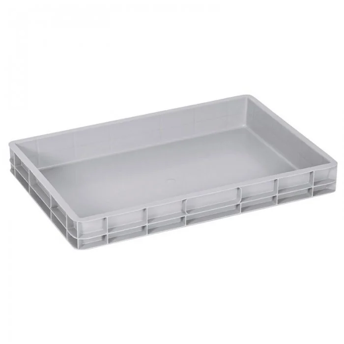 Euro Containere 600 x 400 mm Dimensiuni 600 x 400 x 75 mm, Volum Litri 15, Material PP Virgin, Greutate 0.9 kg, Culoare Gri-L...