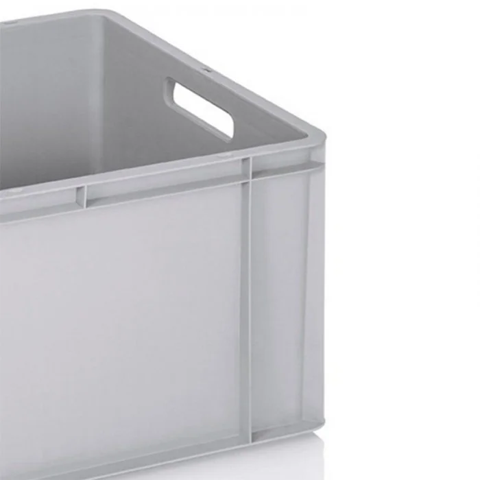 Euro Containere 600 x 400 mm Dimensiuni 600 x 400 x 200 mm, Material PP Virgin, Volum Litri 40, Greutate 1.9 kg, Culoare Gri-...