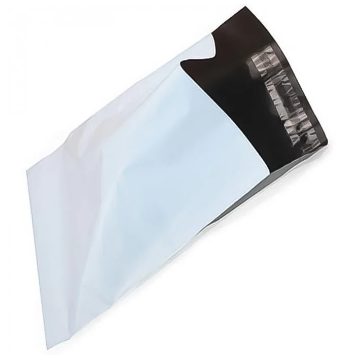 Plic Curierat Standard Dimensiuni 450 x 550 mm, Clapeta 50 mm, Culoare Alb / Negru, Buc / Pachet 100-Plicuri Si Pungi Curierat