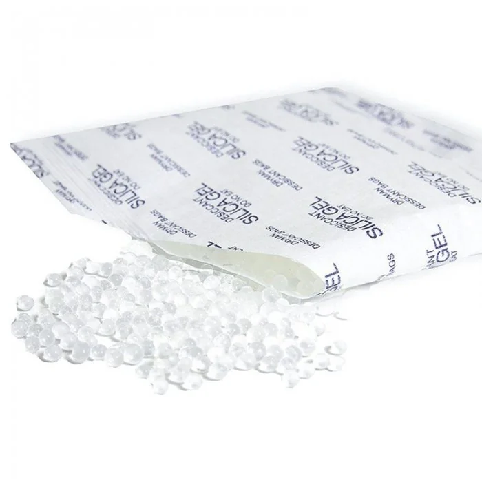 Silica Gel Desicant Dimensiune Sac 65 x 40 mm, Unitati Desicare 1/10, Greutate Plic 3g kg, Performanta Absorbtie Vapori 0.6 g...