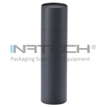 Картонные трубы с крышкой для упаковки и хранения, длина 215 мм, внутренний диаметр 66 мм, толщина 1,5 мм, цвет черный