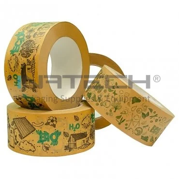 Персонализированная бумажная лента длиной 50 м, горячий расплавленный клей, количество цветов 1, ширина 48 мм, тип печати на поверхности, натуральный цвет, 540 штук / пачка.